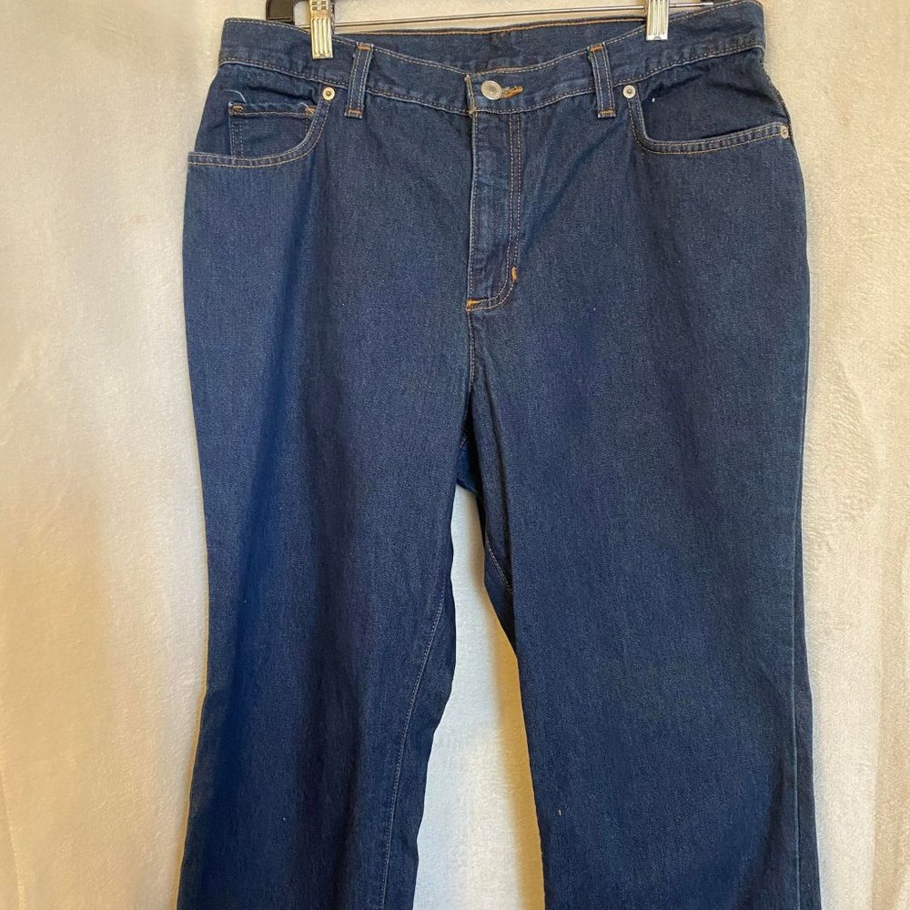 EUC Lands End Blue Denim Capris size 14P
